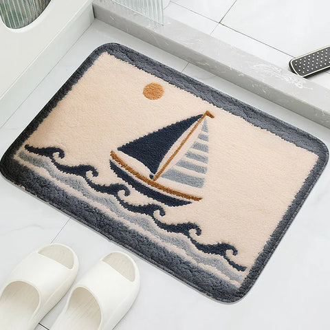 Sea Star Pattern Water Absorbing Foot Mat