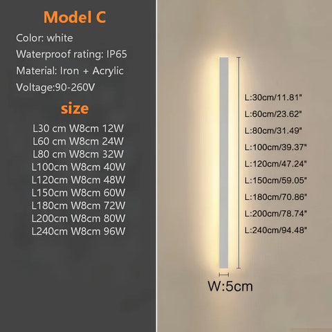 Dimmable Garden Wall Lamp Modern