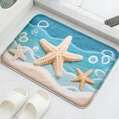 Sea Star Pattern Water Absorbing Foot Mat
